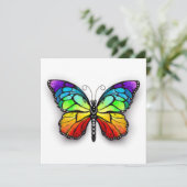 Monarch van regenboogvlinders aankondiging (Staand voorkant)