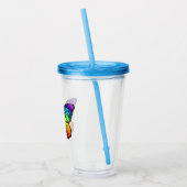 Monarch van regenboogvlinders acryl drinkbeker (Links)