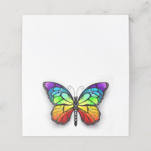 Monarch van regenboogvlinders afsprakenkaart (Buitenkant ongevouwen)