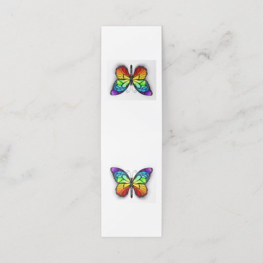 Monarch van regenboogvlinders afsprakenkaart (Buitenkant ongevouwen)