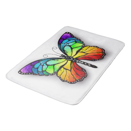 Monarch van regenboogvlinders badmat (Gekanteld)