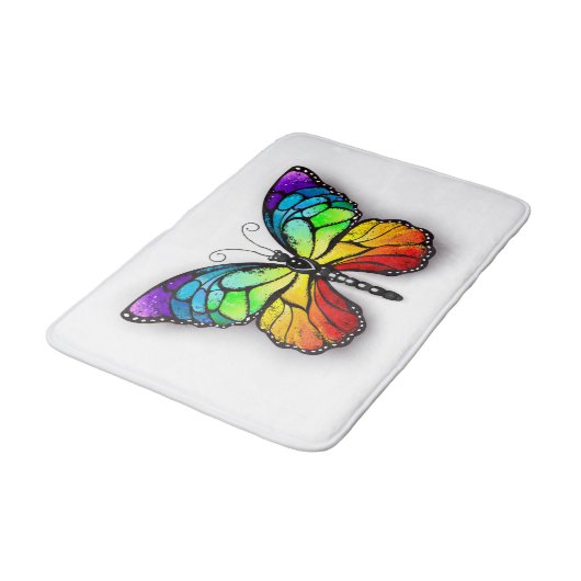Monarch van regenboogvlinders badmat (Gekanteld)