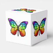 Monarch van regenboogvlinders bedankdoosjes (Achterkant)