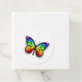 Monarch van regenboogvlinders bedankjes labels (In situ)