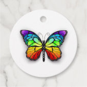 Monarch van regenboogvlinders bedankjes labels (Voorkant)