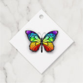 Monarch van regenboogvlinders bedankjes labels (Voorkant)