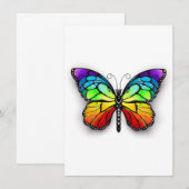 Monarch van regenboogvlinders bedankkaart (Voorkant / Achterkant)
