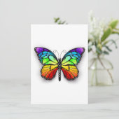Monarch van regenboogvlinders bedankkaart (Staand voorkant)