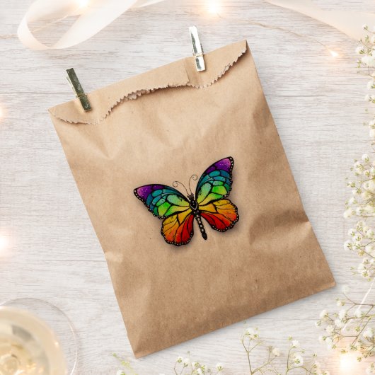 Monarch van regenboogvlinders bedankzakje (Geknipt)