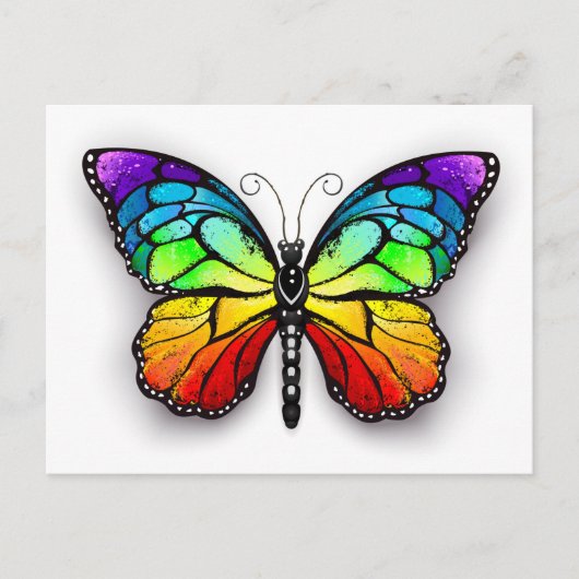 Monarch van regenboogvlinders briefkaart (Voorkant)