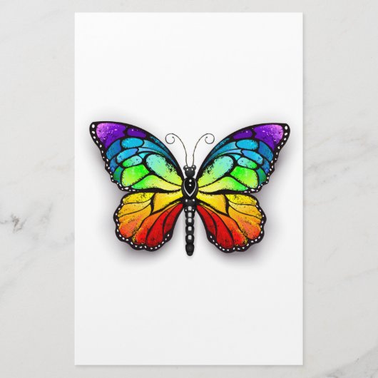 Monarch van regenboogvlinders briefpapier (Voorkant)