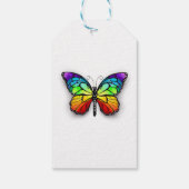 Monarch van regenboogvlinders cadeaulabel (Achterkant)