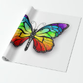 Monarch van regenboogvlinders cadeaupapier (Uitgerold)