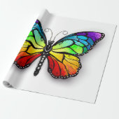 Monarch van regenboogvlinders cadeaupapier (Uitgerold)