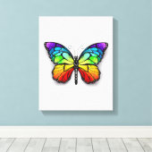 Monarch van regenboogvlinders canvas afdruk (Insitu (Houten vloer))
