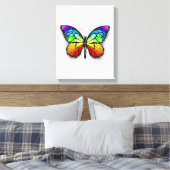 Monarch van regenboogvlinders canvas afdruk (Insitu (Slaapkamer))