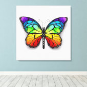 Monarch van regenboogvlinders canvas afdruk (Insitu (Houten vloer))