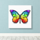 Monarch van regenboogvlinders canvas afdruk (Insitu (Houten vloer))