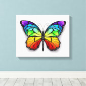 Monarch van regenboogvlinders canvas afdruk (Insitu (Houten vloer))