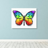 Monarch van regenboogvlinders canvas afdruk (Insitu (Houten vloer))