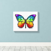 Monarch van regenboogvlinders canvas afdruk (Insitu (Houten vloer))