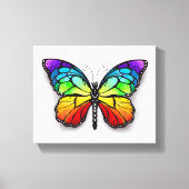 Monarch van regenboogvlinders canvas afdruk (Voorkant)