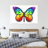 Monarch van regenboogvlinders canvas afdruk (Insitu (Slaapkamer))