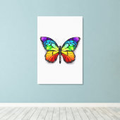 Monarch van regenboogvlinders canvas afdruk (Insitu (Houten vloer))