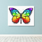 Monarch van regenboogvlinders canvas afdruk (Insitu (Houten vloer))