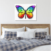 Monarch van regenboogvlinders canvas afdruk (Insitu (Slaapkamer))