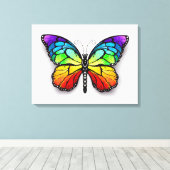 Monarch van regenboogvlinders canvas afdruk (Insitu (Houten vloer))