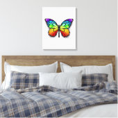 Monarch van regenboogvlinders canvas afdruk (Insitu (Slaapkamer))