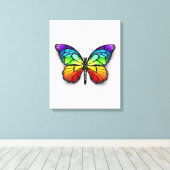 Monarch van regenboogvlinders canvas afdruk (Insitu (Houten vloer))