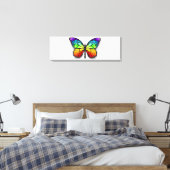 Monarch van regenboogvlinders canvas afdruk (Insitu (Slaapkamer))