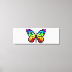 Monarch van regenboogvlinders canvas afdruk