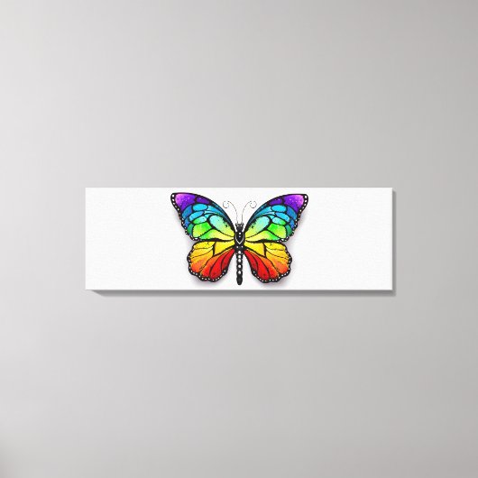 Monarch van regenboogvlinders canvas afdruk (Voorkant)