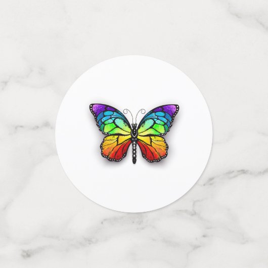 Monarch van regenboogvlinders confetti (Kleine voorkant)