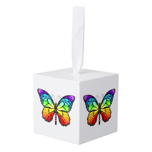 Monarch van regenboogvlinders decoratie (Voorkant hoekig)