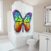 Monarch van regenboogvlinders douchegordijn (In situ)
