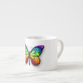 Monarch van regenboogvlinders espresso kop (Voorkant rechts)