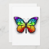 Monarch van regenboogvlinders feestdagenkaart (Voorkant / Achterkant)