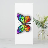 Monarch van regenboogvlinders feestdagenkaart (Staand voorkant)