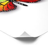 Monarch van regenboogvlinders foto afdruk (Hoek)