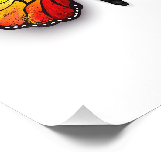 Monarch van regenboogvlinders foto afdruk (Hoek)