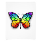 Monarch van regenboogvlinders foto afdruk (Voorkant)