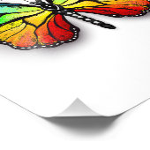 Monarch van regenboogvlinders foto afdruk (Hoek)