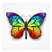 Monarch van regenboogvlinders foto afdruk (Voorkant)