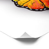 Monarch van regenboogvlinders foto afdruk (Hoek)