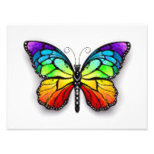 Monarch van regenboogvlinders foto afdruk (Voorkant)