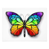 Monarch van regenboogvlinders foto afdruk (Voorkant)